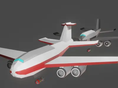 Heavy war Bombardier carrying Heavy Nuke Bomb  Free low-poly 3D model