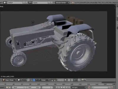 tractor claas Low-poly 3D model