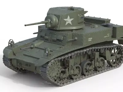 M3 Struat Tank Low-poly 3D model