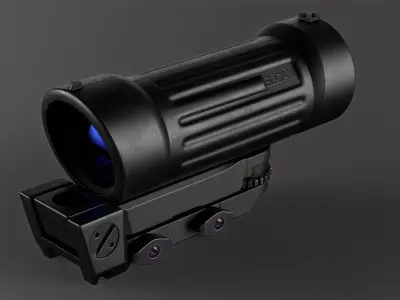 Elcan C79 Scope Low-poly 3D model
