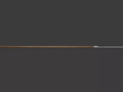 Japanese So Yari Spear  Low poly 3D Model Low-poly 3D model