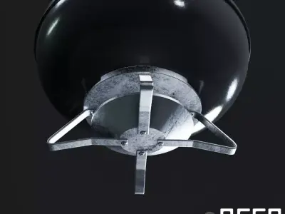 Round grill - PBR Game Ready Low-poly 3D model