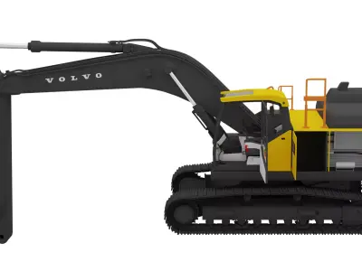 Volvo EC300F Excavator Low-poly 3D model