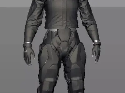 Female Scout Low-poly 3D model