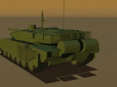 lowpoly model of the T-90 RORYV tank 3D model