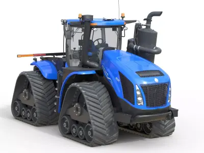 New Holland T9 SmartTrax Articulated Track Tractors Low-poly 3D model
