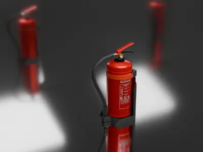Feuerloescher Low-poly 3D model