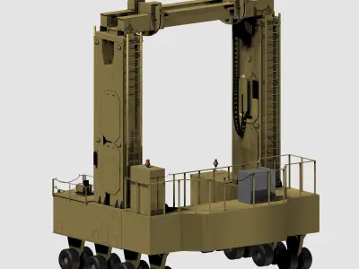 Chemical Cask Transporter 3D model