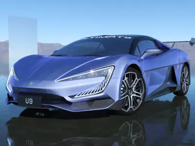 BYD YangWang U9 EV 2023  Low-poly 3D model