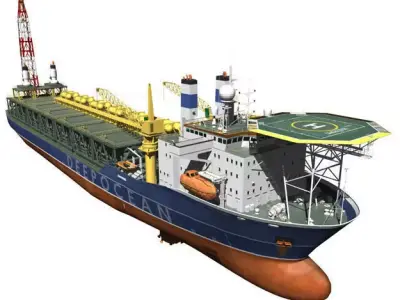 FPSO-vessel hudson oil tanker 3D model