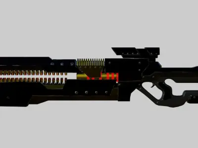Scifi Gun Low-poly 3D model buy