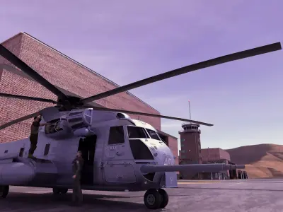 CH 53 Sea Stallion helicopter Free 3D model