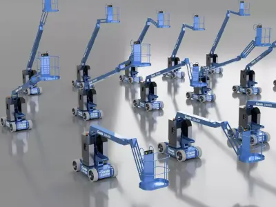 Genie Z30-N20 Articulating Boom Lift 3D Model Pack 18 Poses 3D model