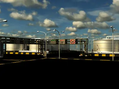 Oil Refinery 3D model