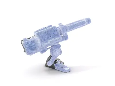 Tactical Turret Model Pack with Camo Texture Low-poly 3D model