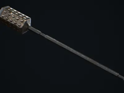 Medieval Weapon Mace -PBR- Game Ready Low-poly 3D model