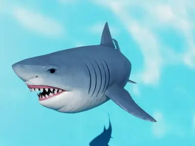 Shark package Low-poly 3D model