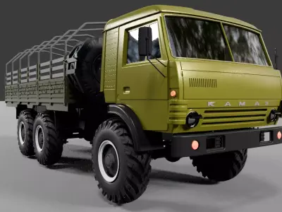 kamaz  war car  3D print model