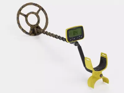 Metal Detector - Dirty and Used Professional Ground Scanner 3D model