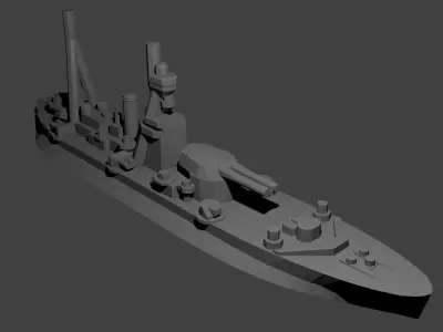 British Miniature WWII Warship Collection 3D print model