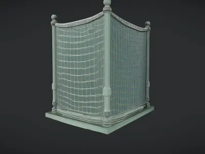 antique corner safety netting 3D model
