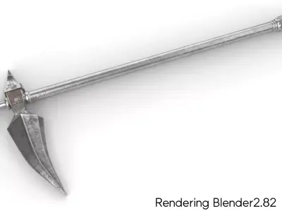 Zaghnal axe Low-poly 3D model