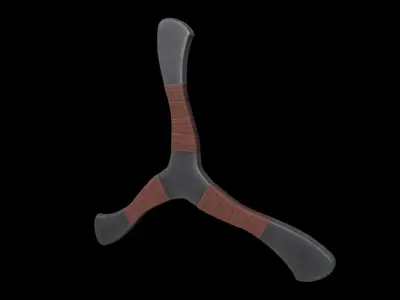  Boomerangs  throwing weapon Low-poly 3D model