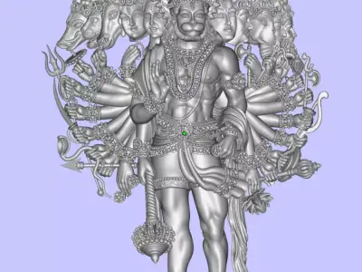 MIGHTY HANUMAN JI - VISHAL ROOP 3D print model purchase