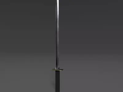 Low-poly Katana samurai sword Free low-poly 3D model
