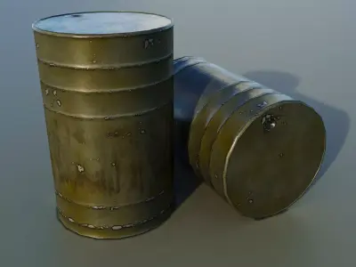 Barrel 01 Low-poly 3D model