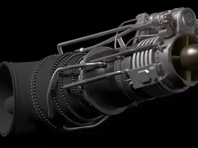 Klimov TV3-117 Model 3D Low-poly 3D model