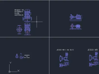 2D model PUMP and Tank Free 3D model