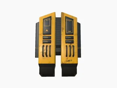 Jetpack F03 Yellow Black - SciFi Character Design Low-poly 3D model