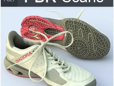 Sneaker High Poly sole of running shoe Free 3D model