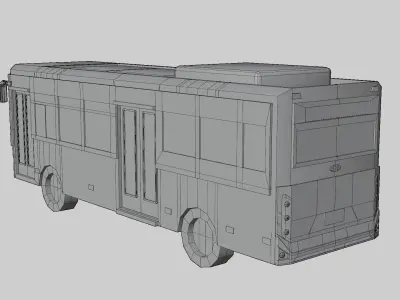 NEX-MINEBUS Blue Thai bus Low poly Low-poly 3D model