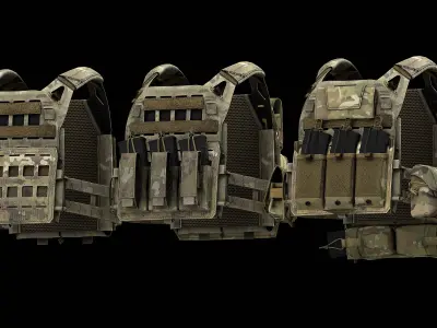 Crye Precision AirLite SPC V1 V2 V3 Low-poly 3D model