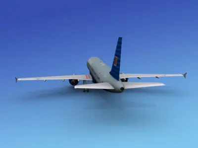 Airbus  A320 United Airlines 1 3D model