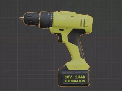 Hand electric drill tools Electric tools battery industrial  3D model