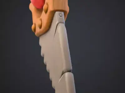 Cartoon Saw Low-poly 3D model