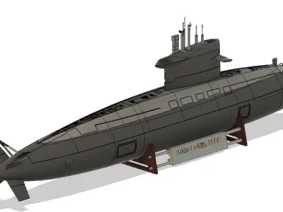 Dutch Walrus class model submarine designed for rc 1-50 scale 3D print model