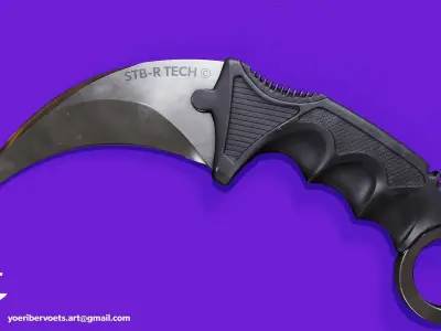 Karambit Low-poly 3D model buy