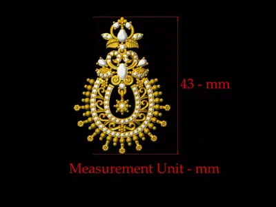 Unique Women Earring - 0022 3D print model