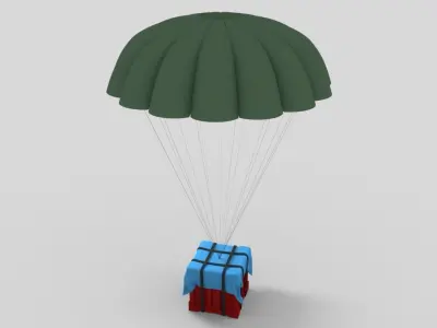 Pubg Airdrop With Parachute 3D model