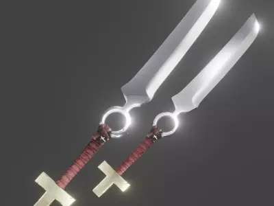 Dagger Blessdag Low-poly 3D model