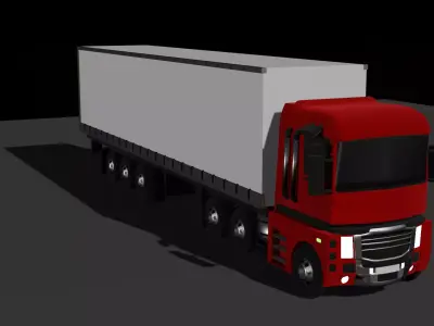 Low Poly Truck 3D model purchase