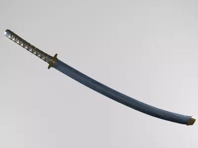 Katana Samurai Ninja sword Low-poly 3D model