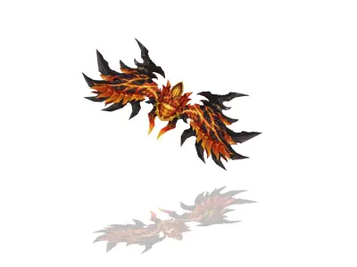 Infernal Bow Low-poly 3D model