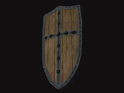 Medieval Shield V02 Low-poly 3D model