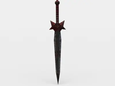 Dagger sword Low-poly 3D model get