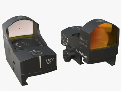 Burris fastfire 3 red dot sight Low-poly 3D model